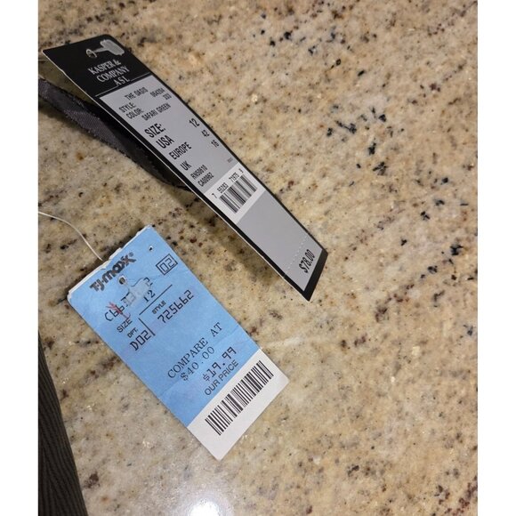 Lot Kasper Women Sz 12 100% Silk Green Skirt Pouch & Norton Floral Blouse Brown - Picture 10 of 16